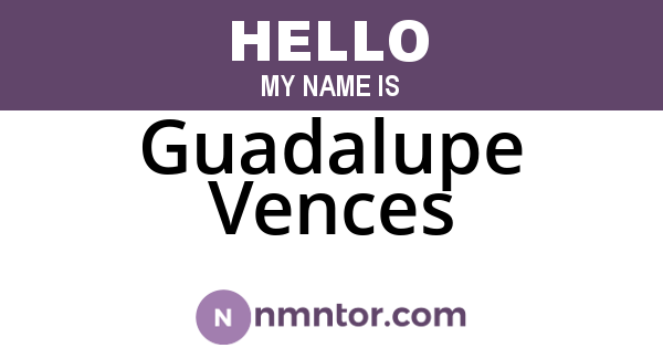 Guadalupe Vences