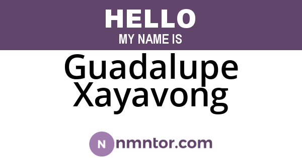 Guadalupe Xayavong