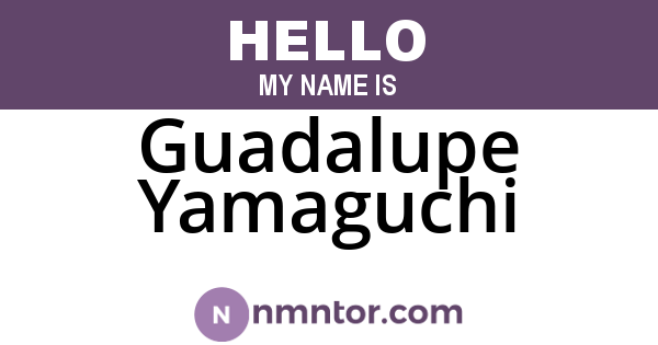 Guadalupe Yamaguchi