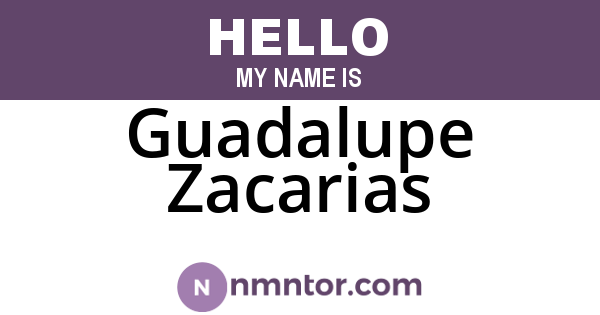 Guadalupe Zacarias