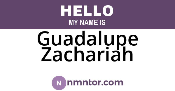 Guadalupe Zachariah