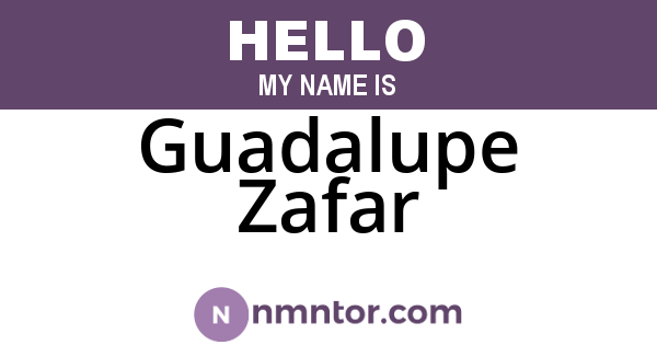 Guadalupe Zafar