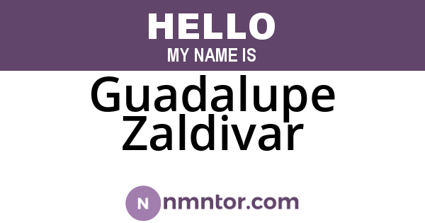 Guadalupe Zaldivar