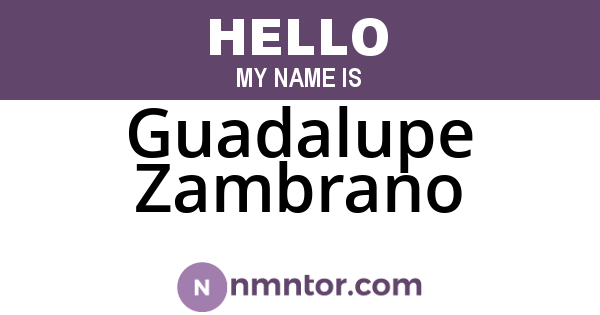 Guadalupe Zambrano