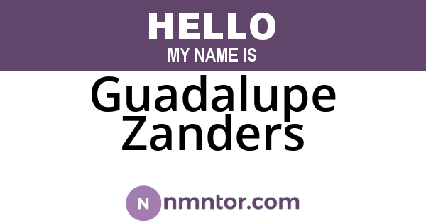 Guadalupe Zanders