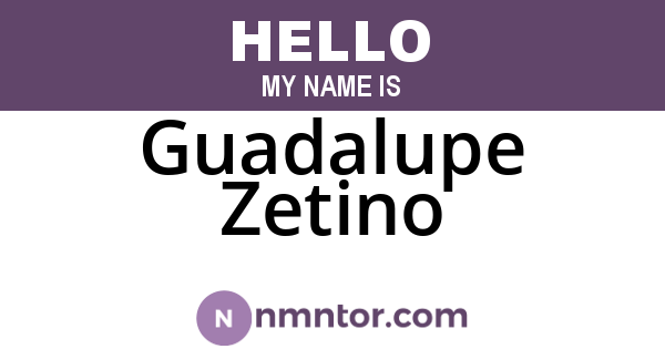 Guadalupe Zetino