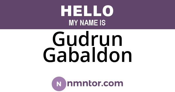Gudrun Gabaldon