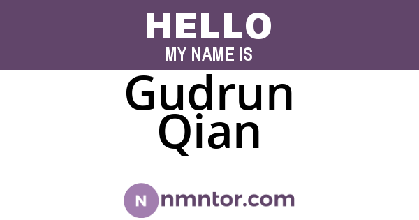 Gudrun Qian