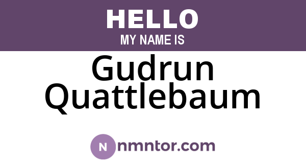 Gudrun Quattlebaum