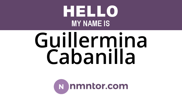 Guillermina Cabanilla