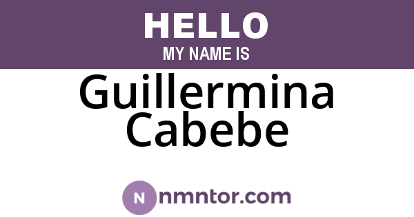 Guillermina Cabebe