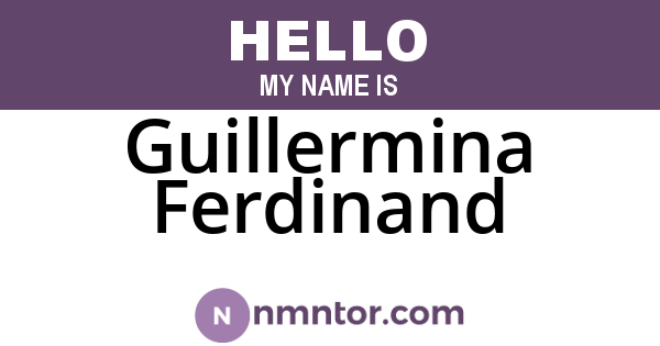 Guillermina Ferdinand