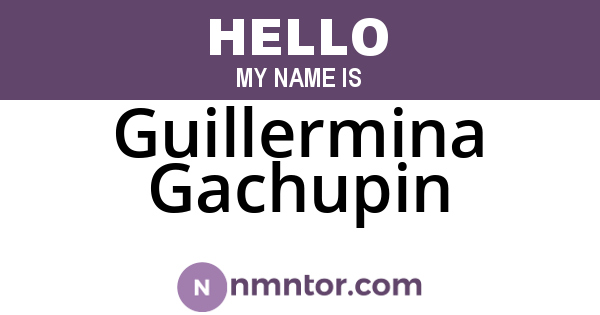 Guillermina Gachupin