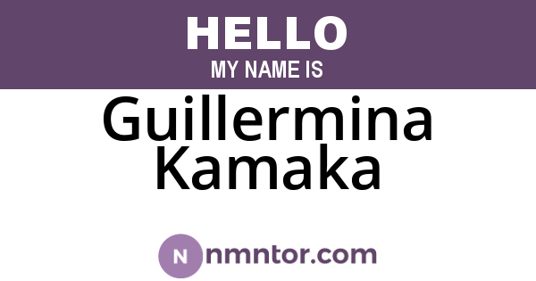 Guillermina Kamaka