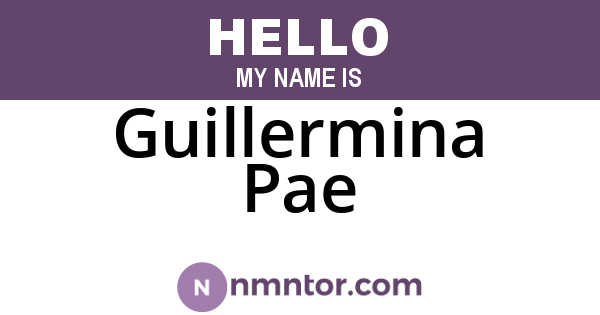 Guillermina Pae