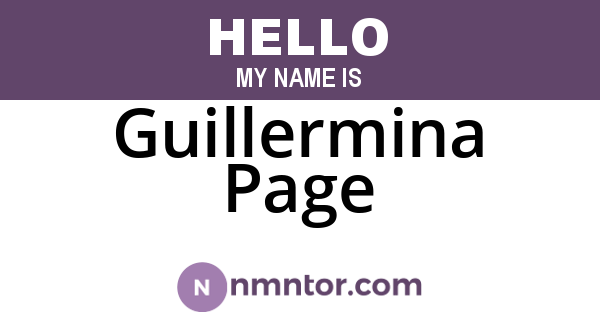 Guillermina Page
