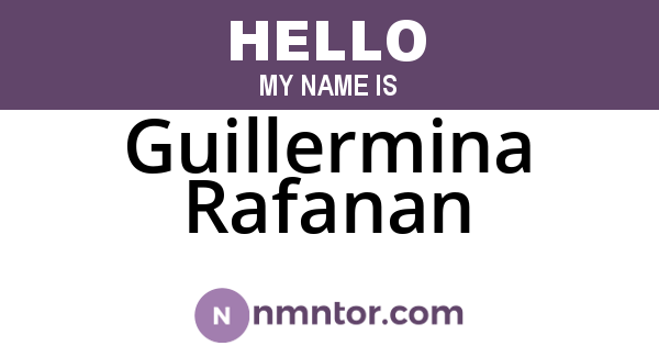 Guillermina Rafanan