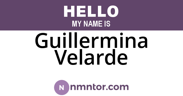 Guillermina Velarde