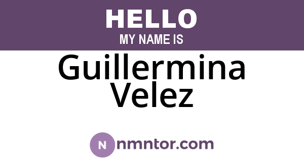 Guillermina Velez