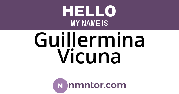 Guillermina Vicuna