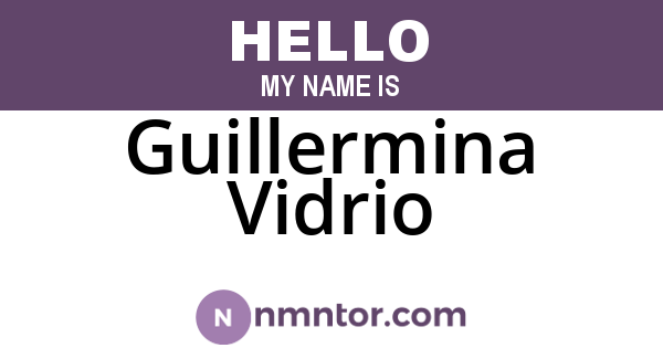 Guillermina Vidrio