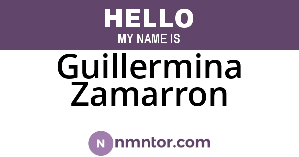 Guillermina Zamarron