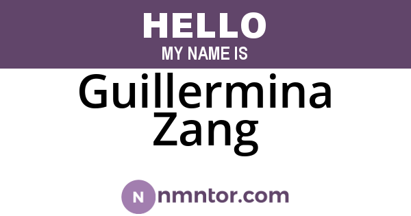 Guillermina Zang