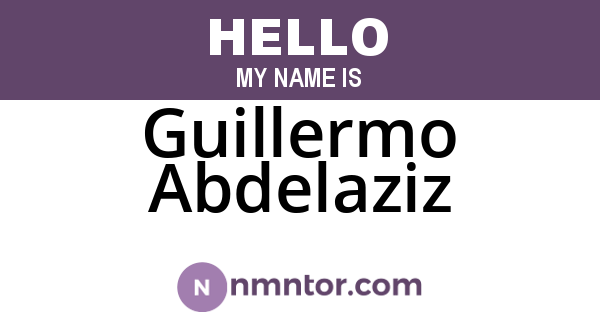 Guillermo Abdelaziz