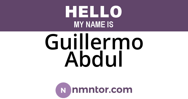 Guillermo Abdul