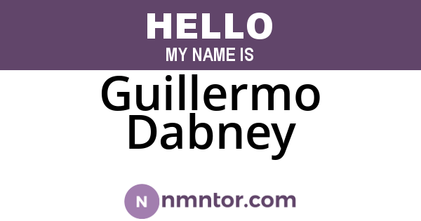 Guillermo Dabney
