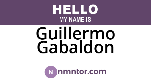 Guillermo Gabaldon