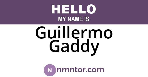 Guillermo Gaddy