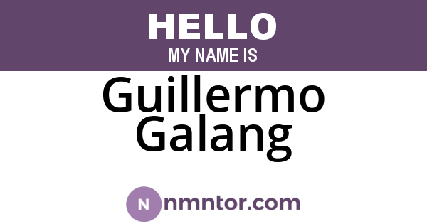 Guillermo Galang