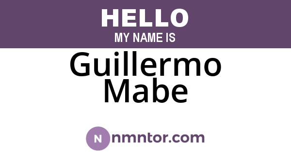 Guillermo Mabe