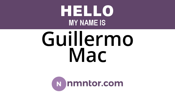 Guillermo Mac
