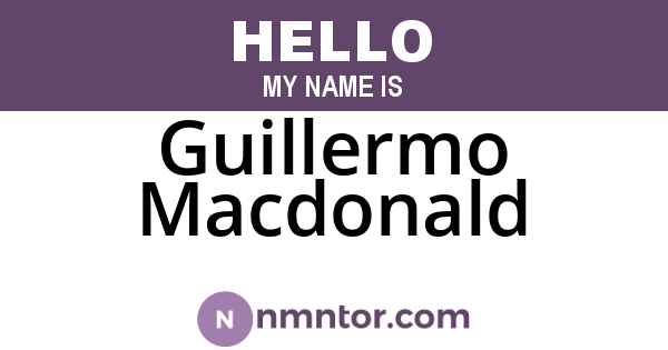 Guillermo Macdonald