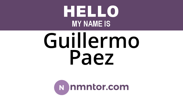 Guillermo Paez