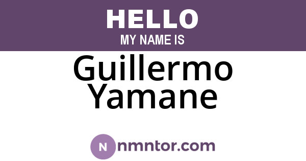 Guillermo Yamane