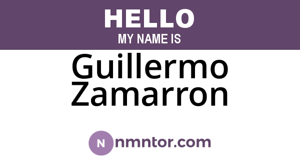 Guillermo Zamarron