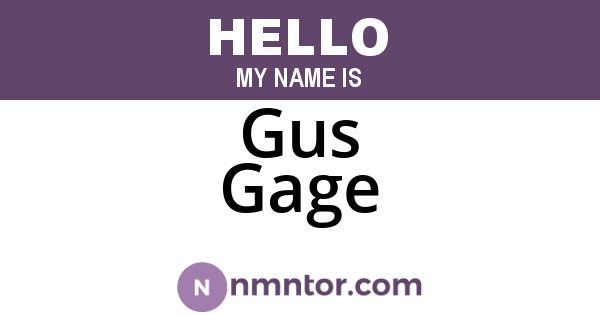 Gus Gage