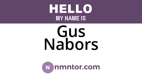 Gus Nabors