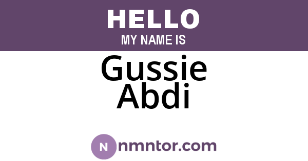 Gussie Abdi