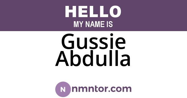 Gussie Abdulla