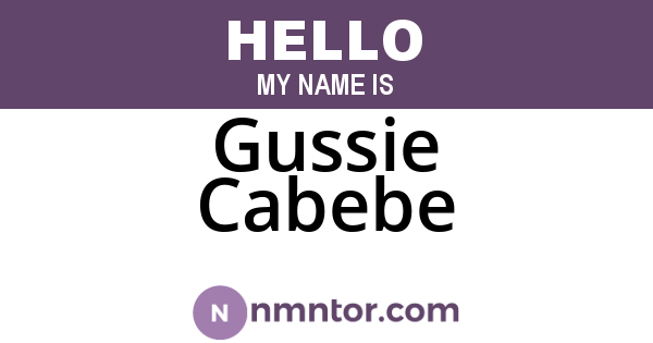 Gussie Cabebe