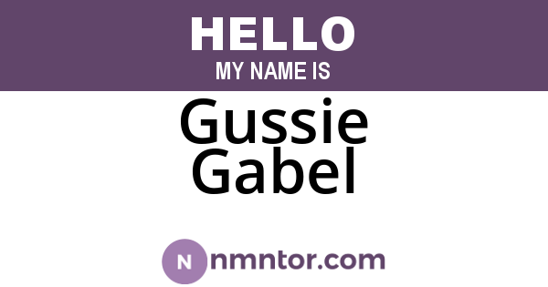 Gussie Gabel