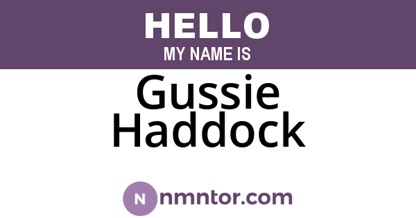 Gussie Haddock