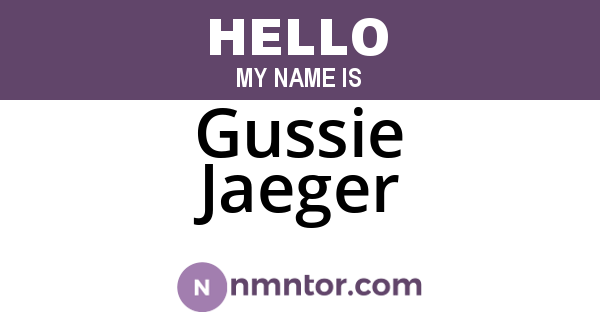 Gussie Jaeger