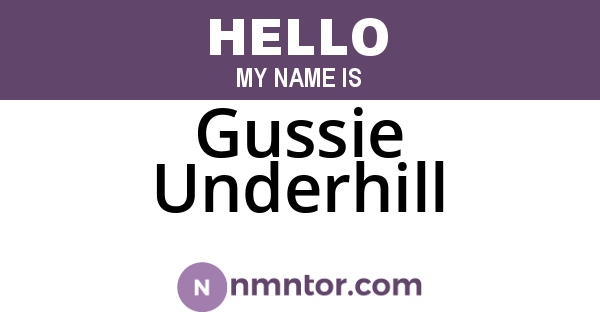 Gussie Underhill