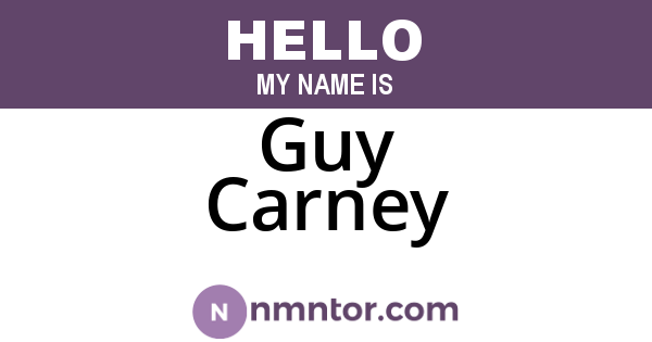 Guy Carney