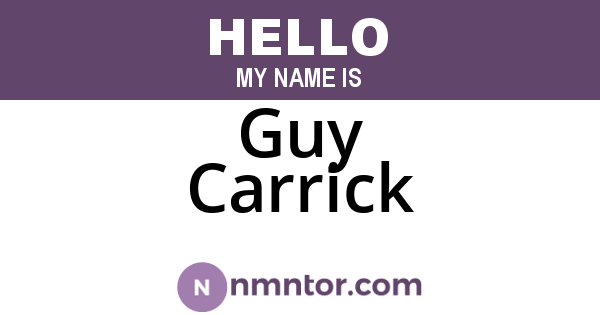 Guy Carrick
